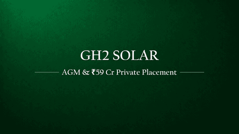 GH2 Solar Limited – 13th AGM and Fundraise via Private Placement