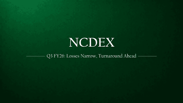 NCDEX Q3FY26 Results: A Mixed Bag of Challenges and Strategic Opportunities