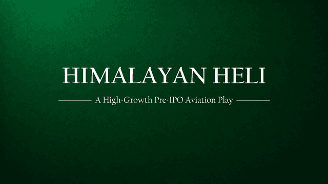 Himalayan Heli Services Ltd. (HHSL) — A High-Growth Pre-IPO Opportunity in India’s Aviation & Defence Sector
