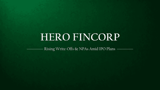 Hero Fincorp’s Loan Write-Offs Surge Amid Rising NPAs and IPO Plans