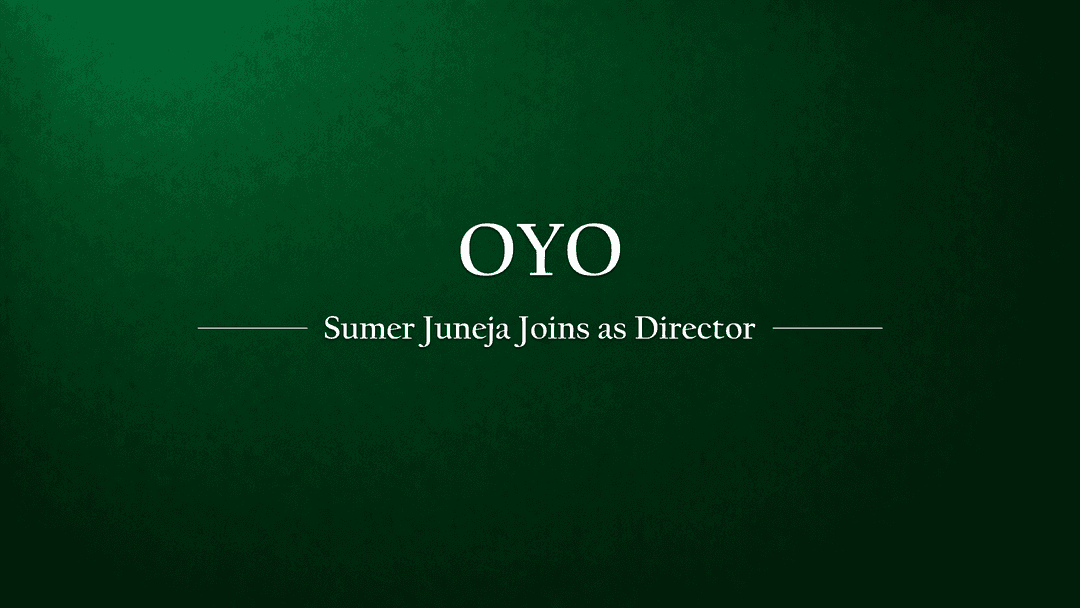 Sumer Juneja Set to Join Oravel Stays Ltd's Board as Non-Executive Director
