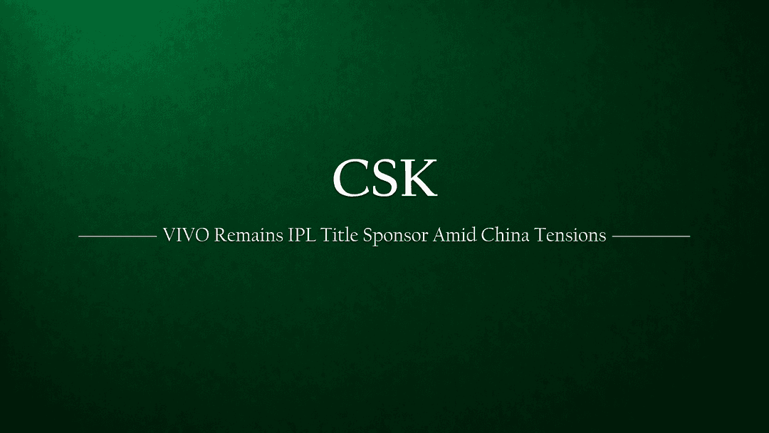 VIVO remains as title sponsor in IPL 2020 despite Chinese connection