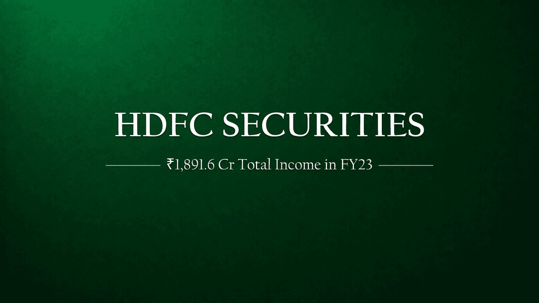 HDFC Securities Limited clocked a total income of Rs. 1,891.6 crore