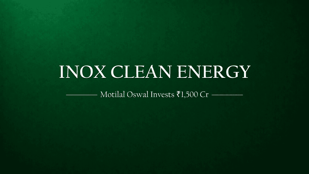 Motilal Oswal puts ₹1,500 crore into Inox Clean Energy