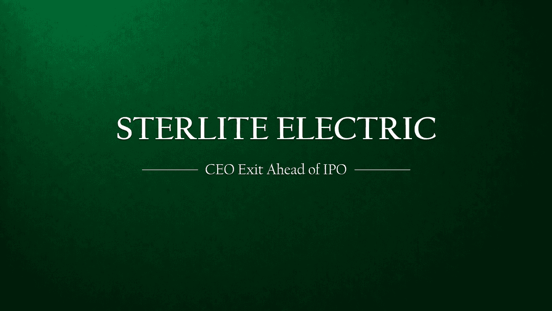 Sterlite Power's CEO Exit Marks Strategic Shift Ahead of IPO