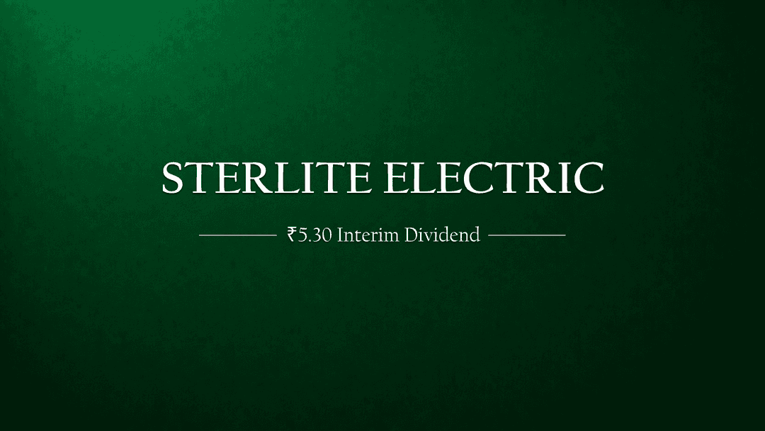 Announcement of Dividend of Rs.5.30 - Sterlite Power Transmission Limited