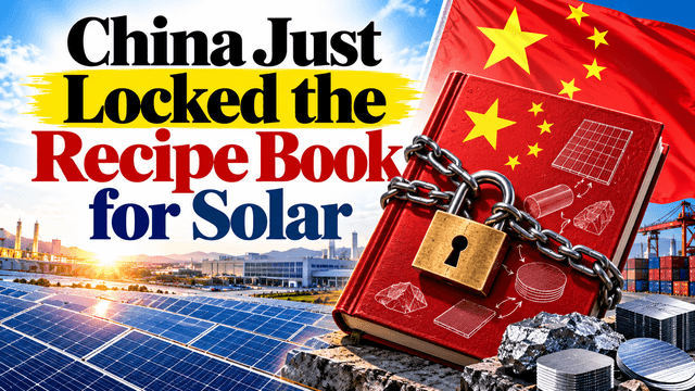 China Just Locked the Recipe Book for Solar