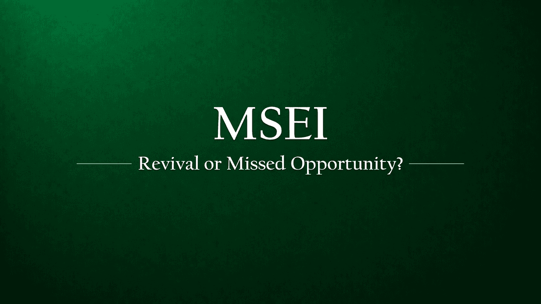 MSEI: A Revival Story in the Making or Another Missed Opportunity?