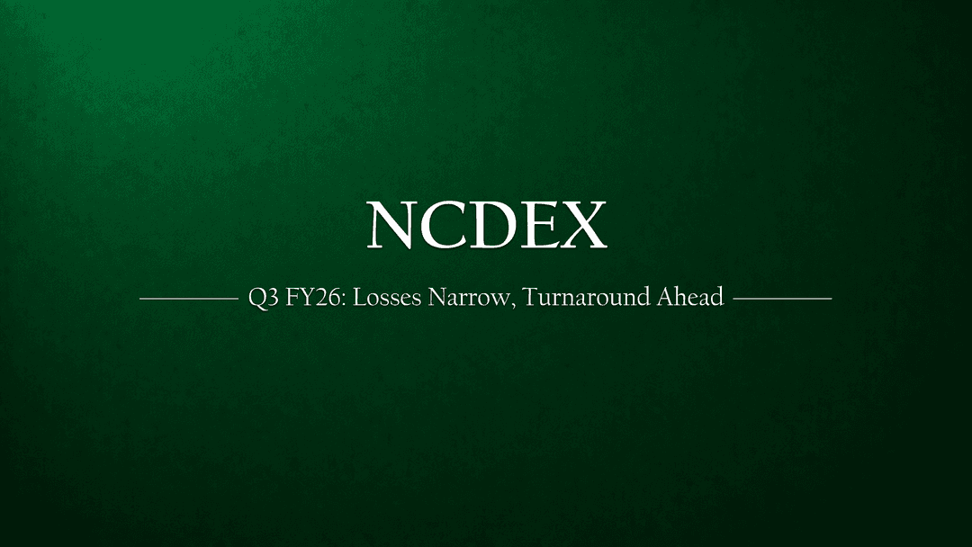 NCDEX Q3FY26 Results: A Mixed Bag of Challenges and Strategic Opportunities