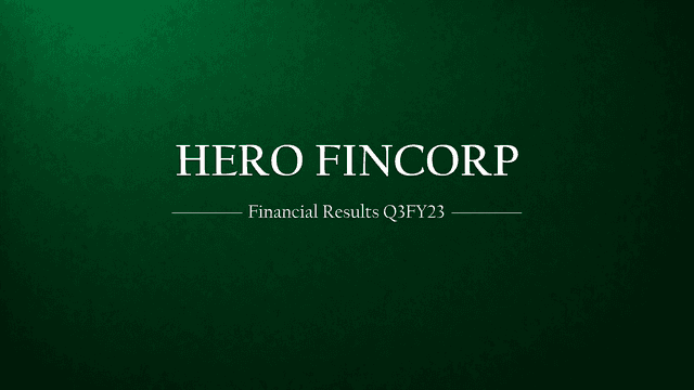 Hero Fincorp Financial Results Q3FY23