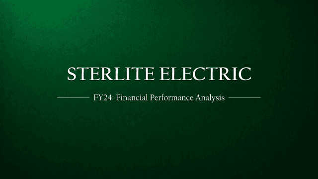 Sterlite Power FY24 Performance Report: A Comprehensive Analysis