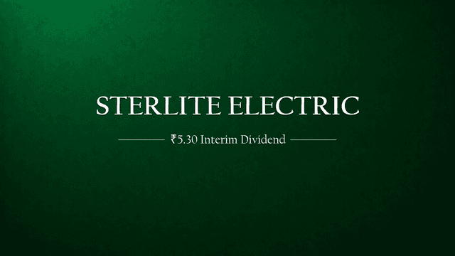 Announcement of Dividend of Rs.5.30 - Sterlite Power Transmission Limited