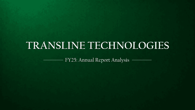 Transline Technologies Limited: FY25 Annual Report Analysis