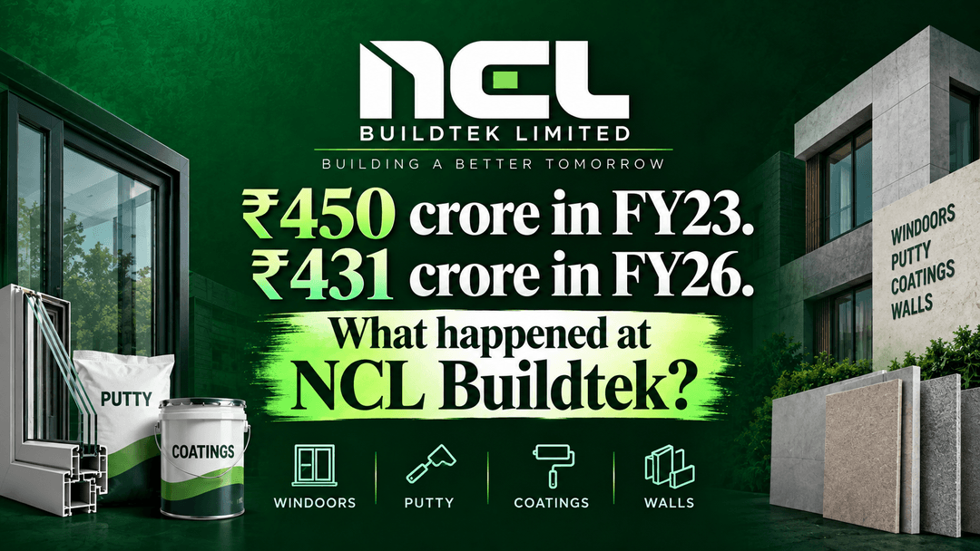 ₹450 crore in FY23. ₹431 crore in FY26. What happened at NCL Buildtek?